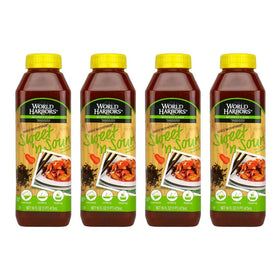 World Harbors Maui Sweet & Sour Sauce bottle top view for dipping and flavor
