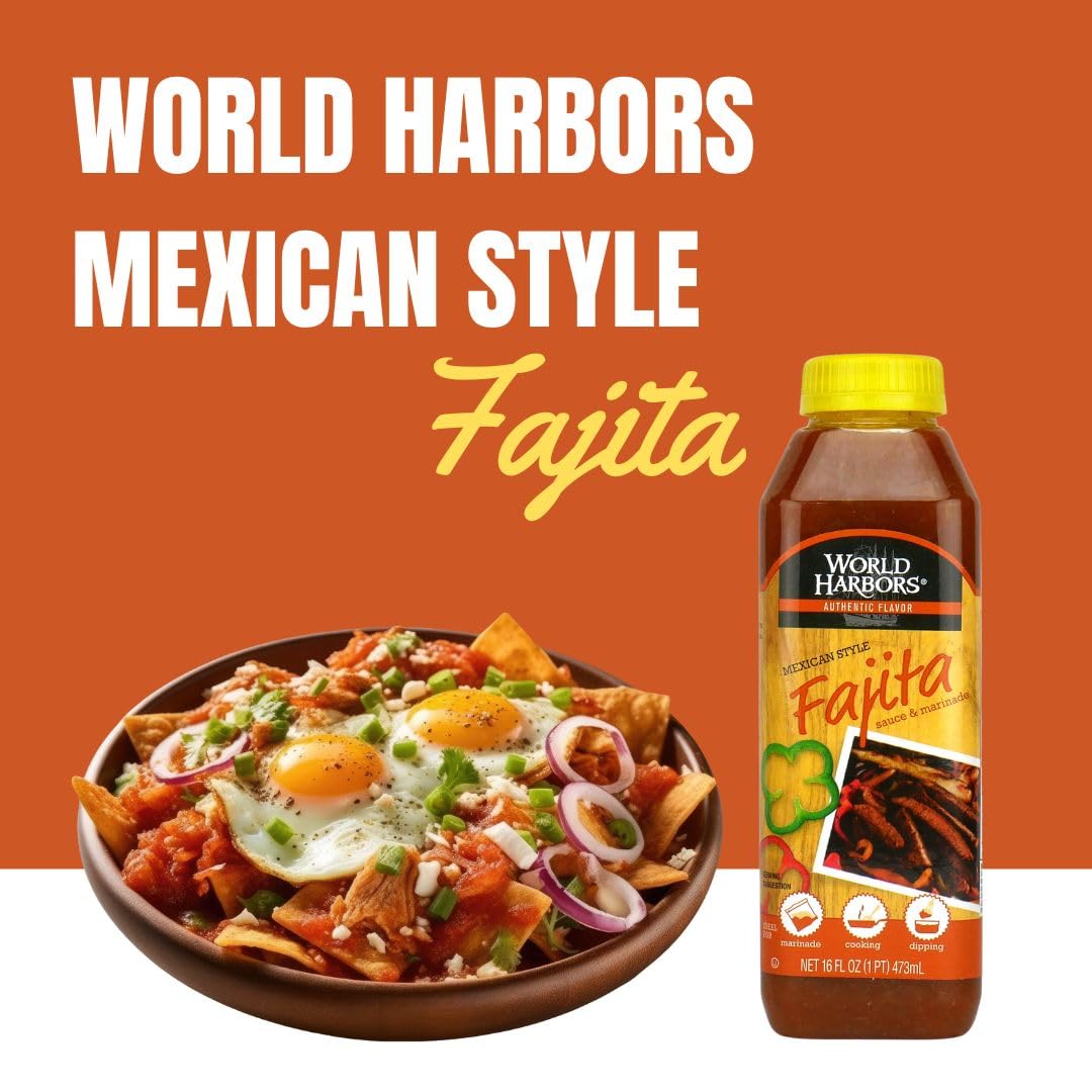 World Harbors Mexican Style Fajita Marinade on a grill-ready setup for fajita-ready flavor