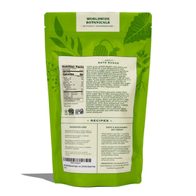 Worldwide Botanicals date sugar bag with resealable packaging keeps freshness.