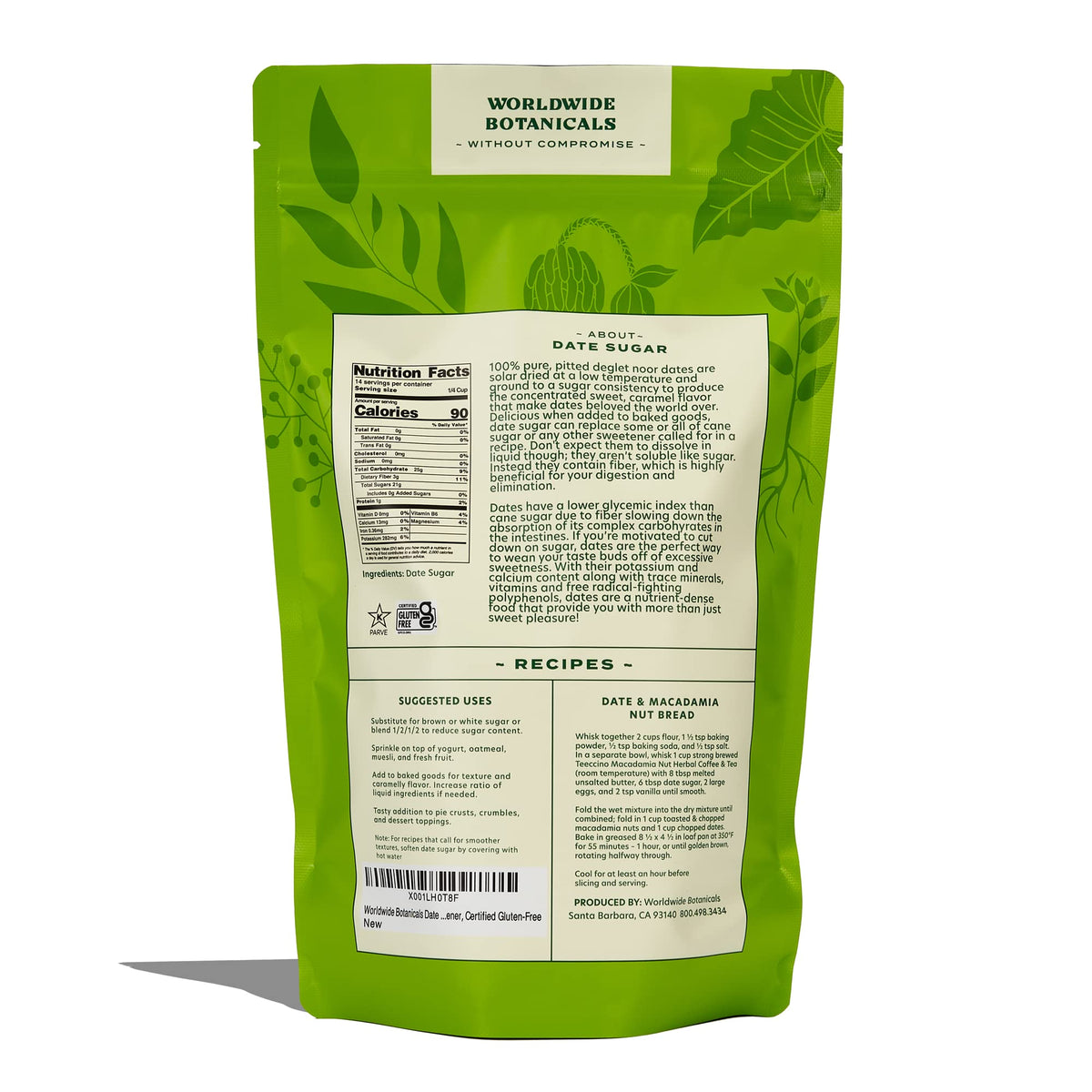 Worldwide Botanicals date sugar yogurt topping for quick healthy breakfast