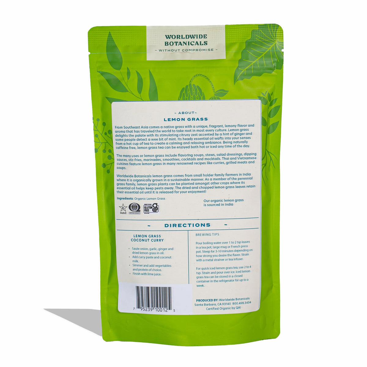 Worldwide Botanicals Lemon grass steam releasing citrus scent in kitchen