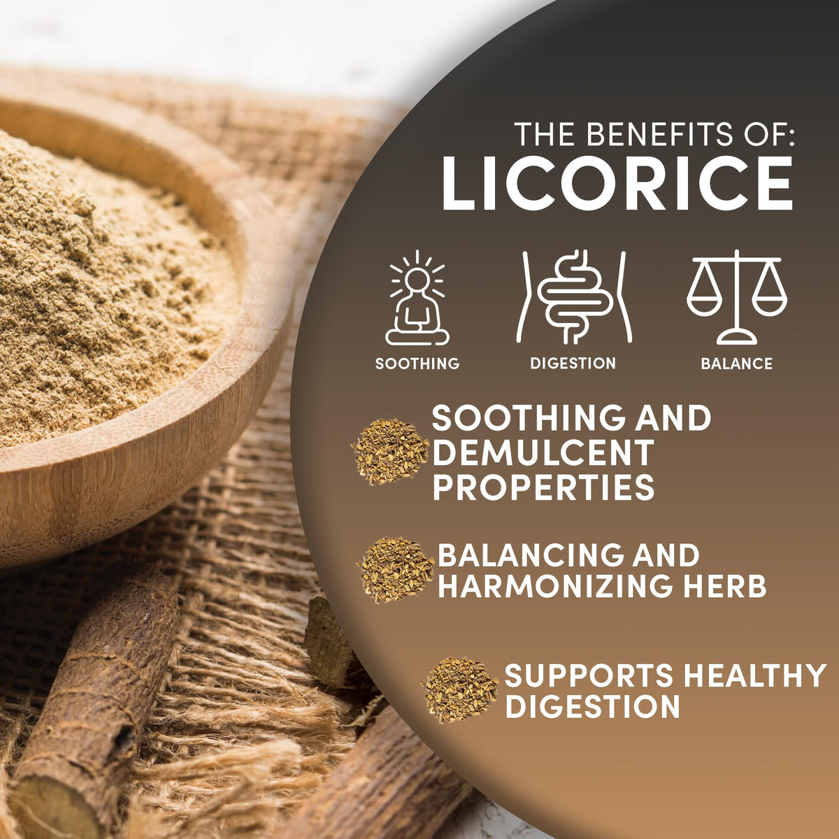 Worldwide Botanicals licorice root amber pieces enhancing aroma in brews