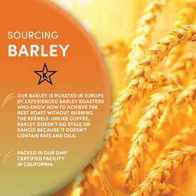 Worldwide Botanicals Organic Barley Orzo label showing Kosher and organic certification.