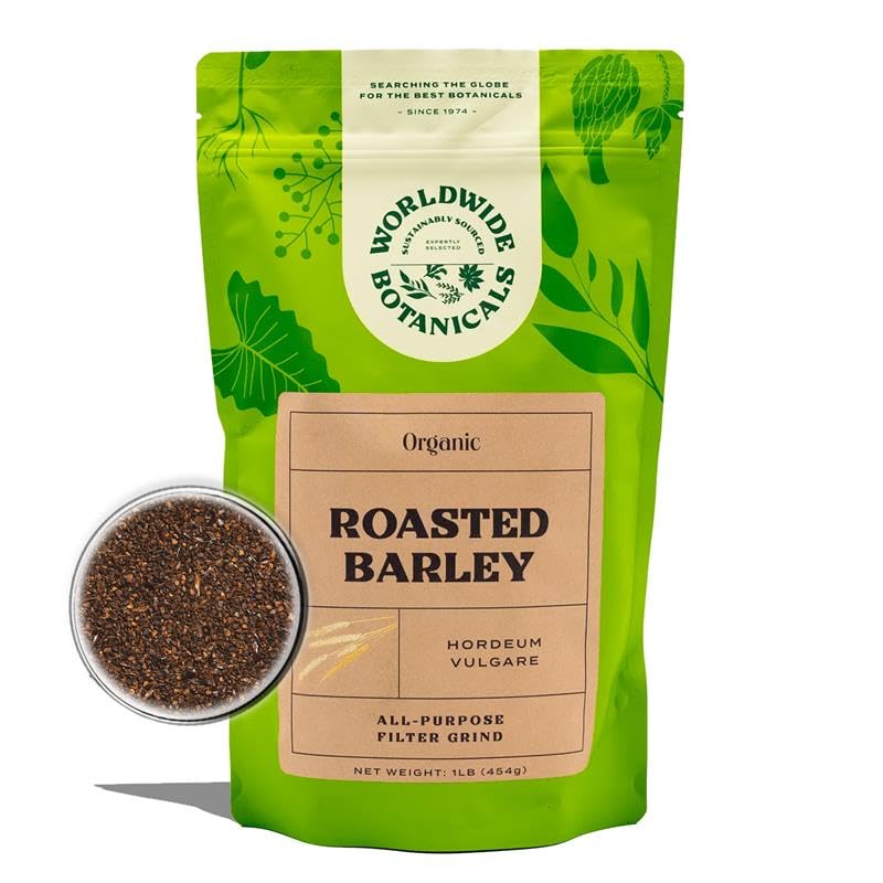 Worldwide Botanicals Orzo Barley aroma rising from a mug, cozy morning routine.