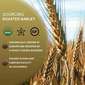 Worldwide Botanicals Orzo Barley organic and kosher certification label for trusted ingredients.