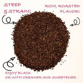 Worldwide Botanicals Orzo Barley latte option, enjoy hot or cold with reduced caffeine.