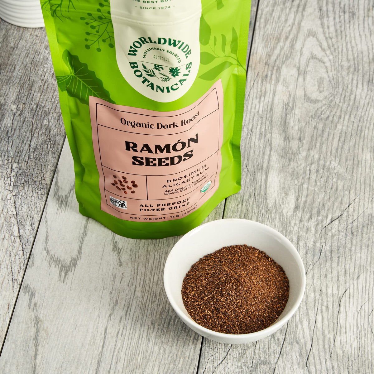 Teapot steep: Ramon seeds ready to steep and strain for a smooth cup.