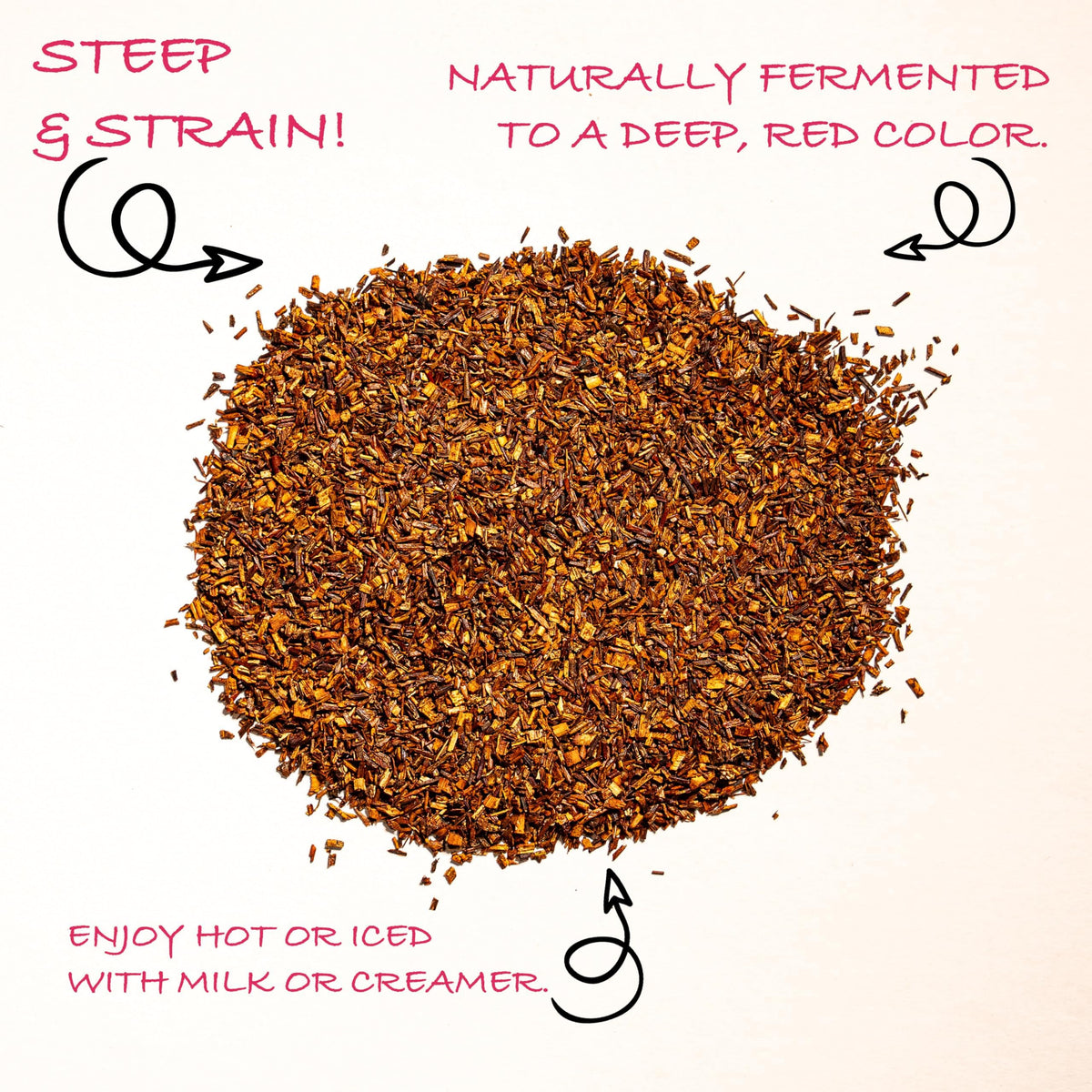 Brewing Worldwide Botanicals Rooibos cup shows full-bodied flavor with milk