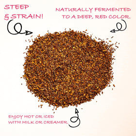 Brewing Worldwide Botanicals Rooibos cup shows full-bodied flavor with milk