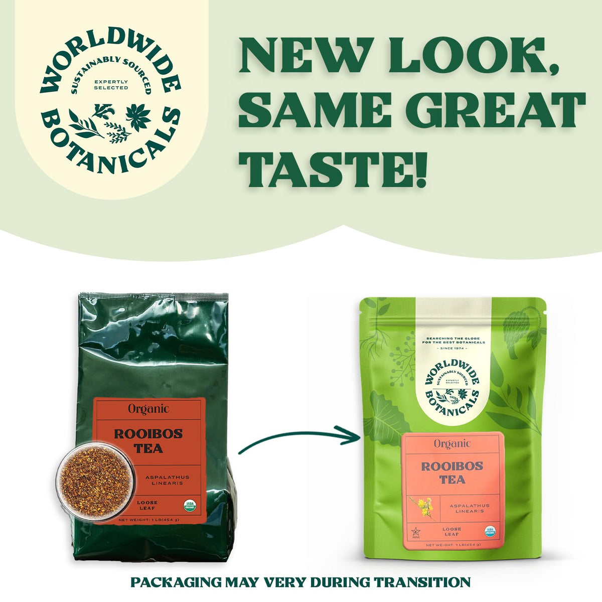 Rooibos resealable bag by Worldwide Botanicals preserves freshness