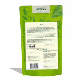 Worldwide Botanicals Schisandra berries brewed tea in cup highlights aroma