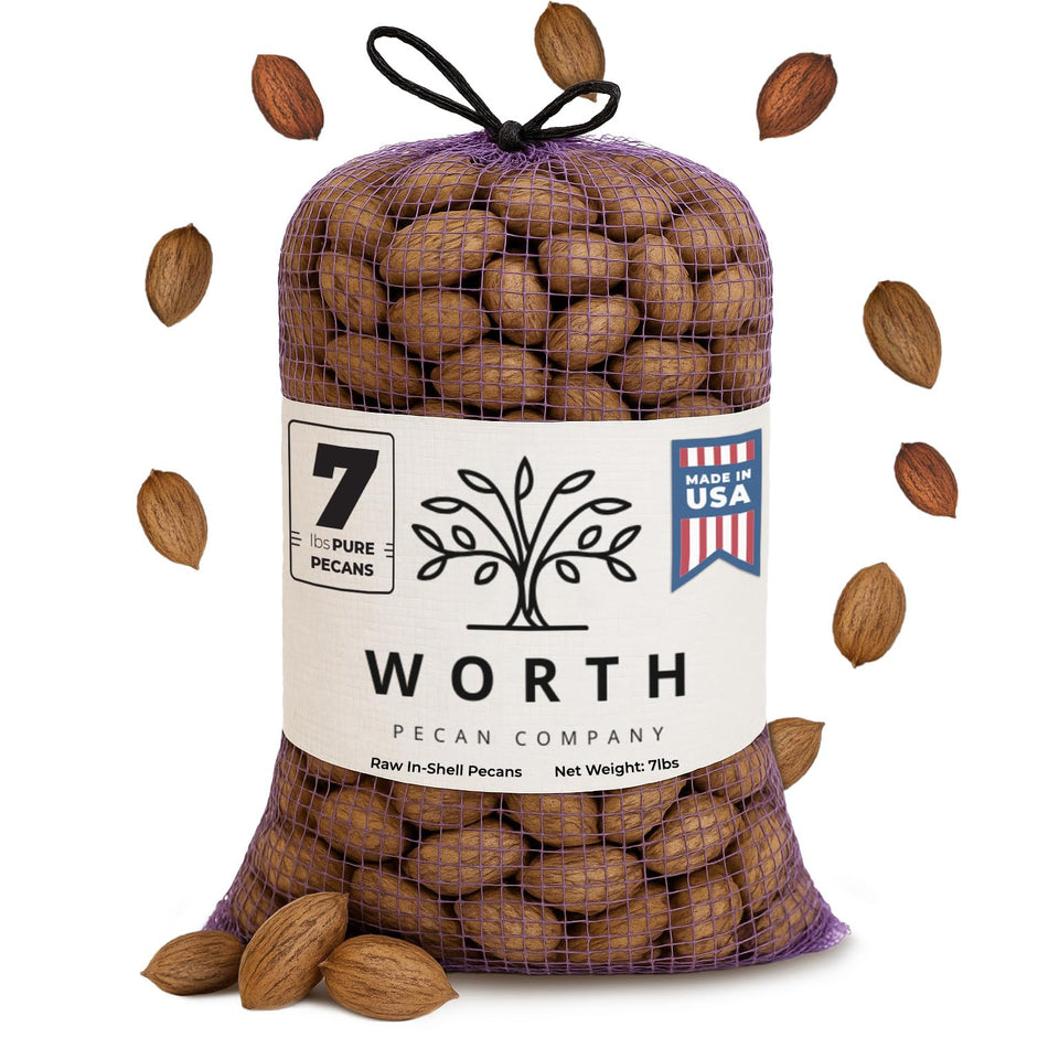 Worth Pecan Company Georgia pecans in shell bulk bag ideal for baking and gifting