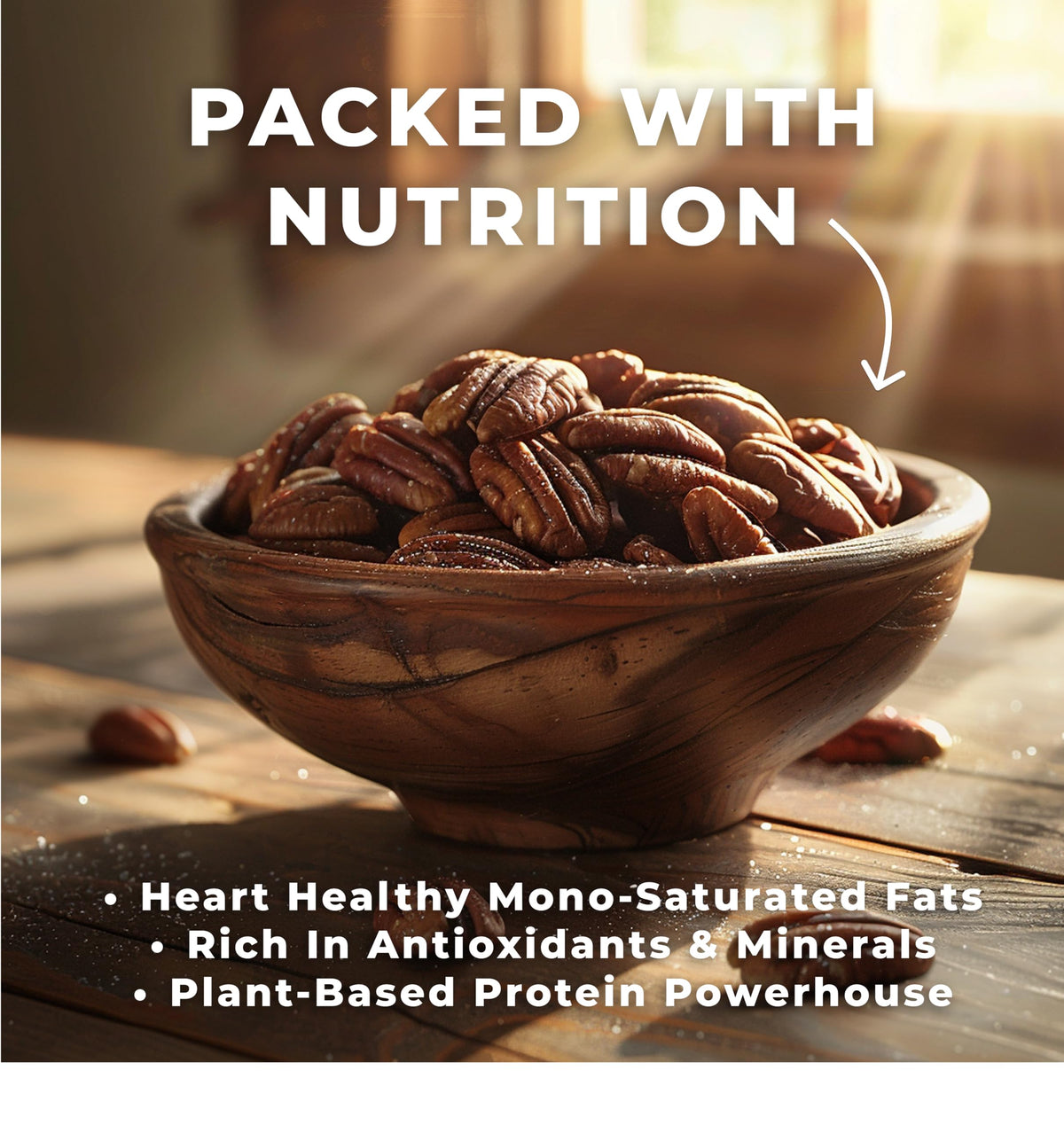 Worth Pecan Pieces oatmeal-topping enhances morning bowls with crunch.