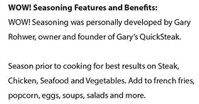 Crispy fries seasoned with Wow! Seasoning for enhanced flavor