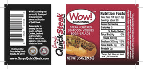 Grilled steak plate with Wow! Seasoning for restaurant-like depth