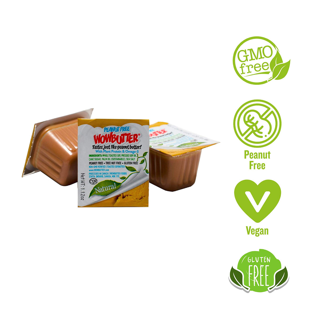 WOWBUTTER 100-cups pack, ready for school meals and snacks.
