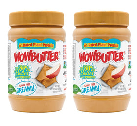 WOWBUTTER peanut-free creamy jar front view for smooth spreading