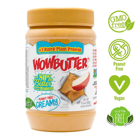 Pack of six WOWBUTTER jars for family meals and school lunches.