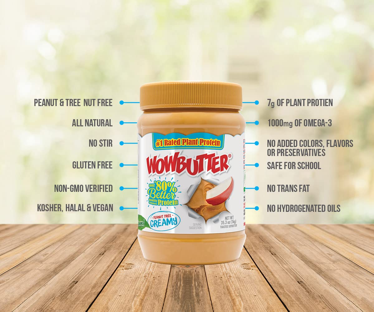 WOWBUTTER jar with spread-dip shows versatile use at home