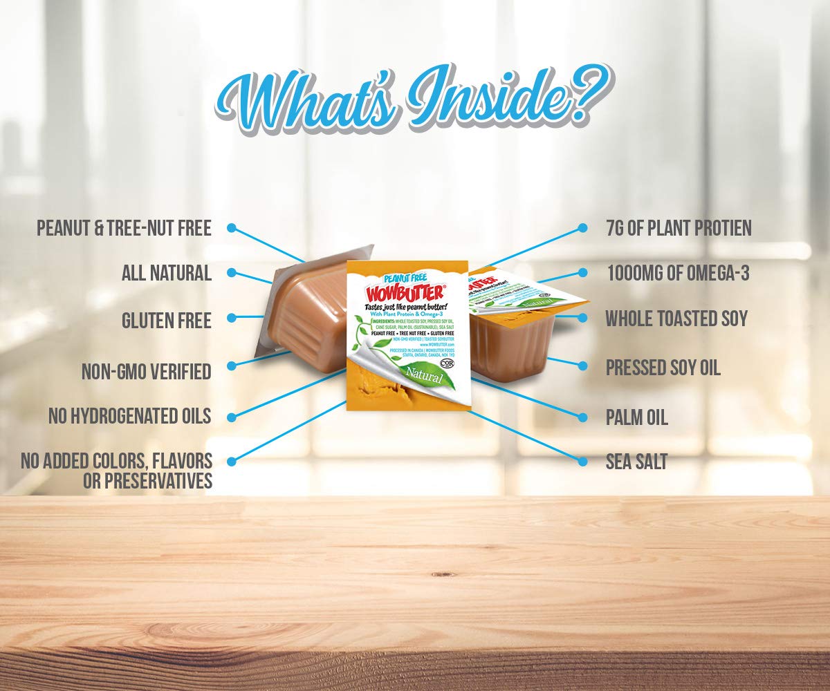WOWBUTTER spread on toast, creamy texture from whole toasted soy.