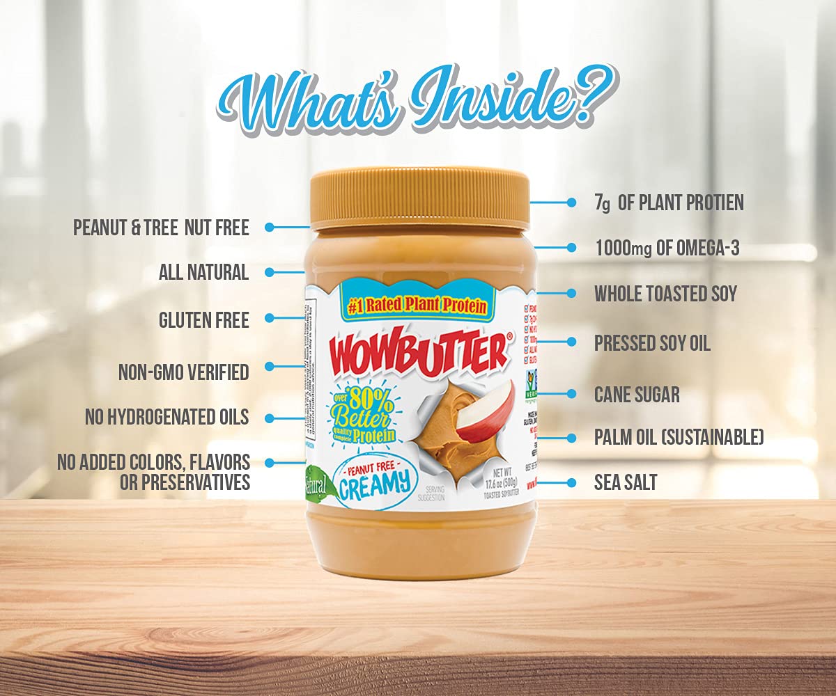 Toast with WOWBUTTER spread for a quick breakfast.