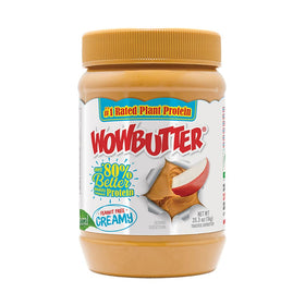 WOWBUTTER toasted soy spread jar highlights creamy texture for nut-free meals
