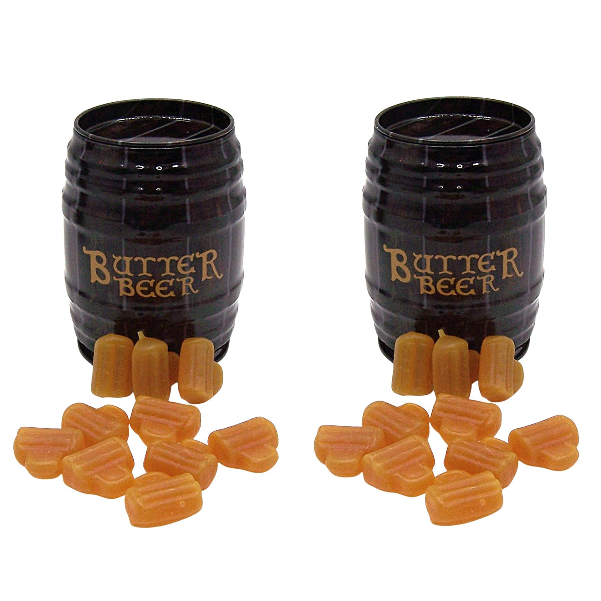 Wowser Harry Potter Butterbeer chewy candy tin 2-pack, a fun gift idea.