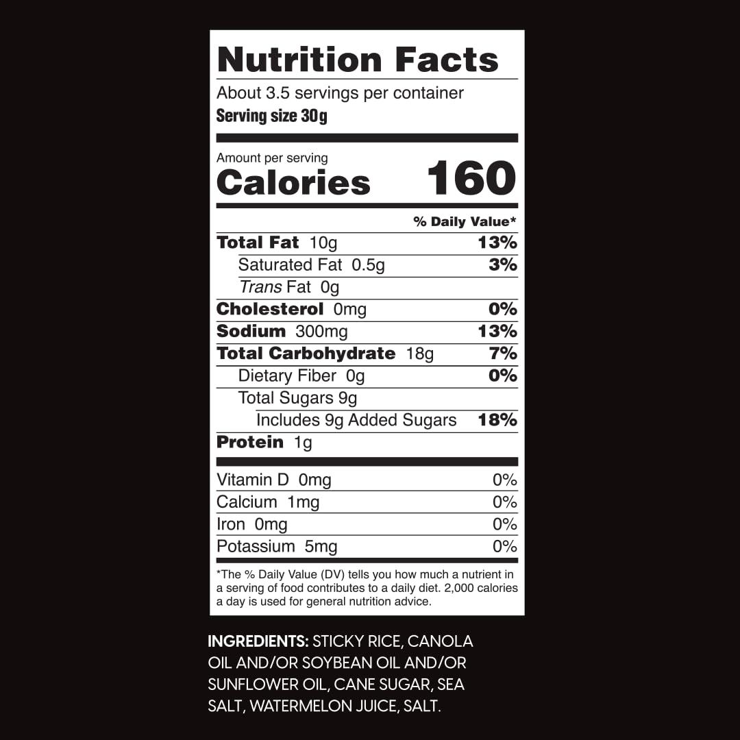 Wowza Sea Salt Rice Crisps 8-pack display suggests everyday healthy indulgence.