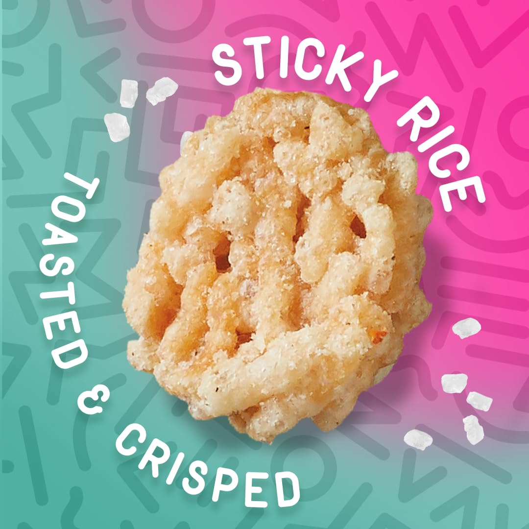 Wowza Sea Salt Rice Crisps on-the-go pack demonstrates portable, satisfying snack.