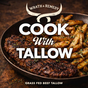 Wrath & Remedy tallow melts to silky texture for sautéed dishes.