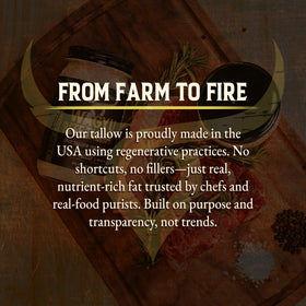 Made in the USA Wrath & Remedy Wagyu Tallow label emphasizes provenance