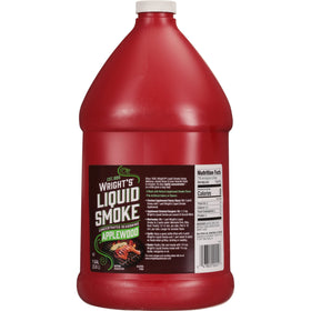 Wright's Applewood Liquid Smoke bottle pour for grilling and flavor