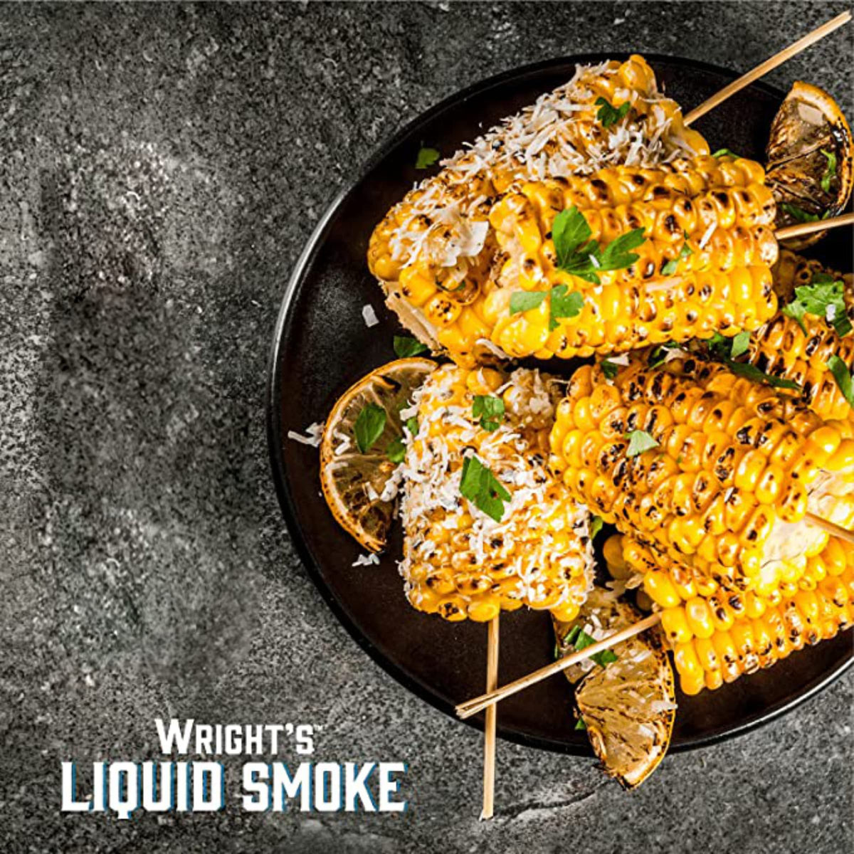Spout pour of Wright's Applewood Liquid Smoke adds smoky flavor