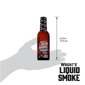 Wright's Liquid Smoke Hickory burger-dish for richer beef flavor
