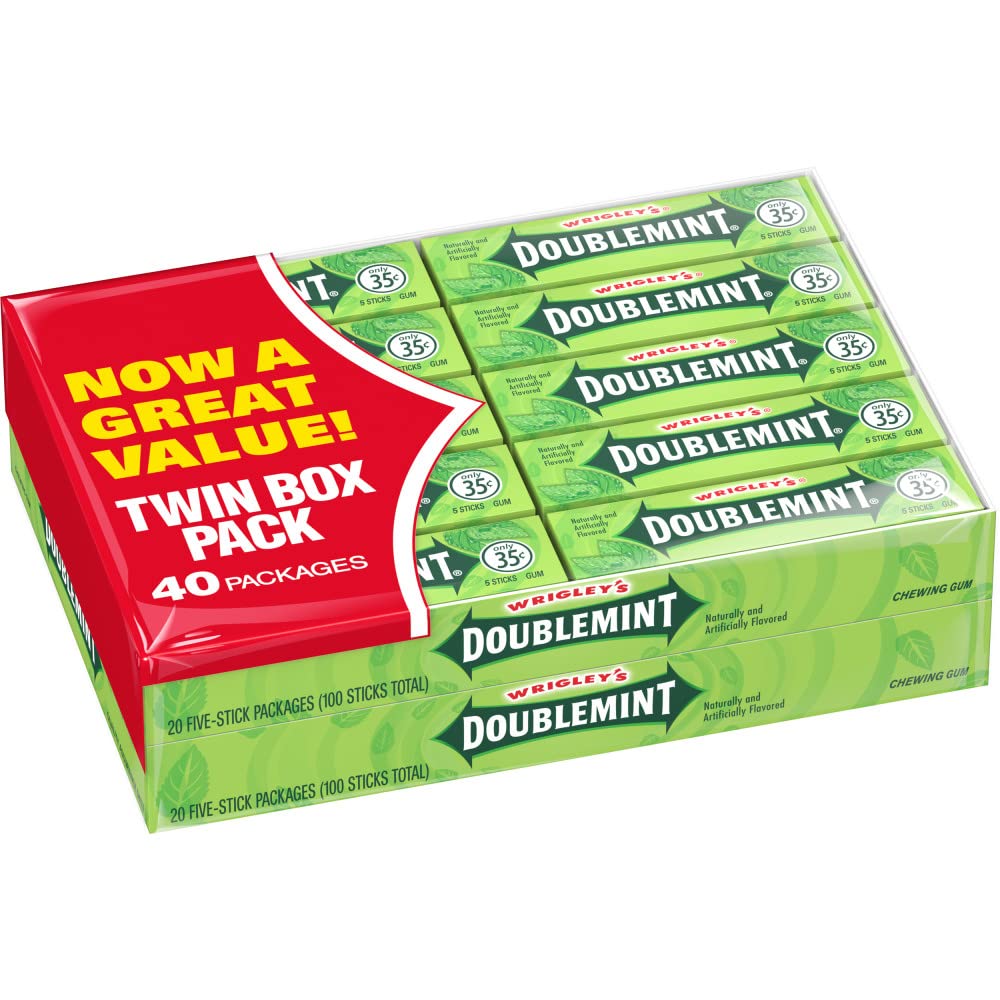 Wrigley’s Doublemint front pack with a 40-pack display for sharing