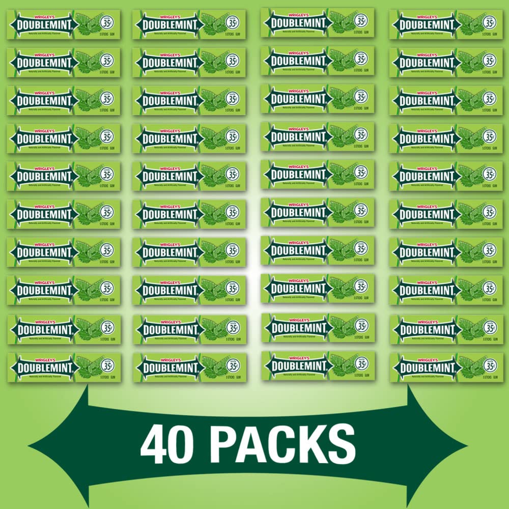 Mint flavor artwork on Doublemint gum packaging highlights freshness