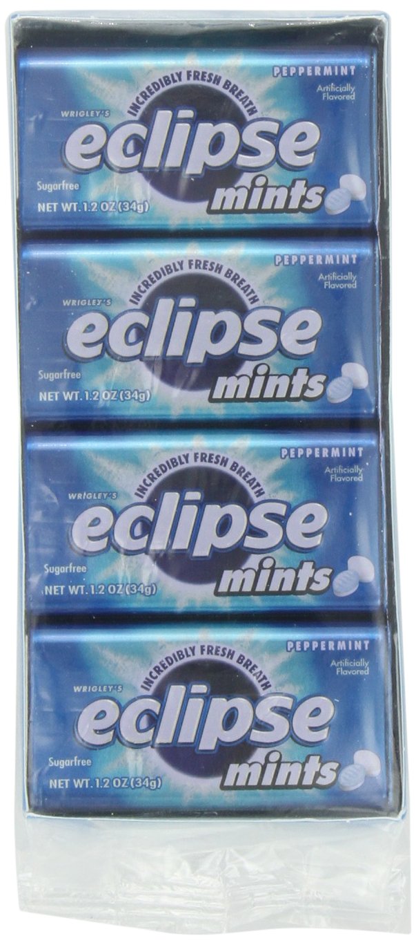 Open Eclipse Mint pack for convenient mouth freshening during a busy day.