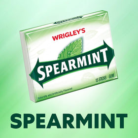 Wrigley's Spearmint bulk packs highlighting ten individual packs for sharing