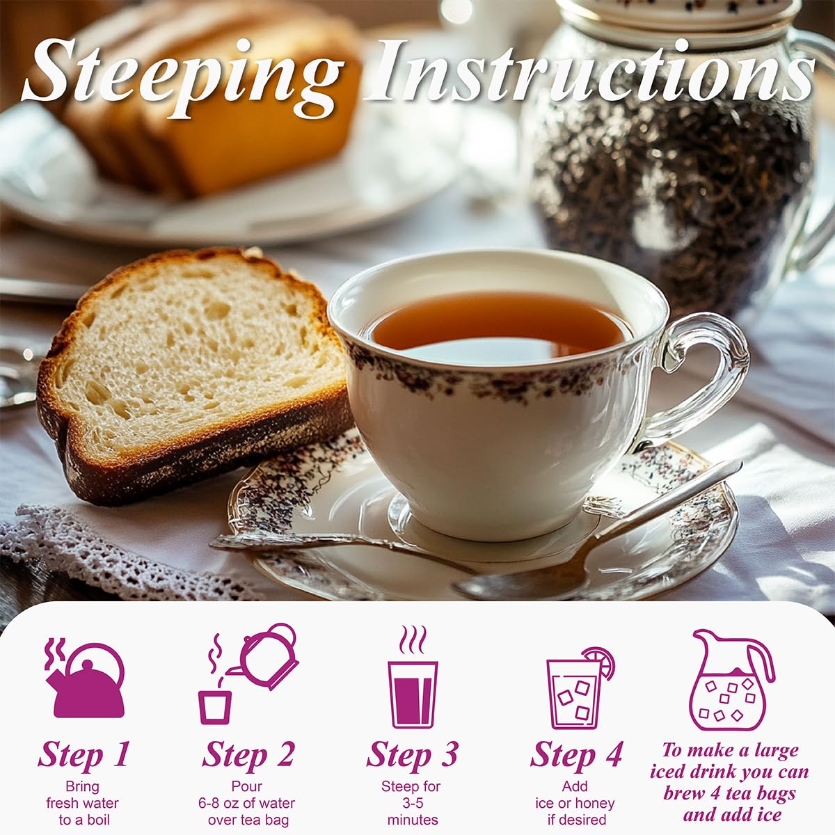 100-count supply supports daily enjoyment of WT WEETEE Earl Grey