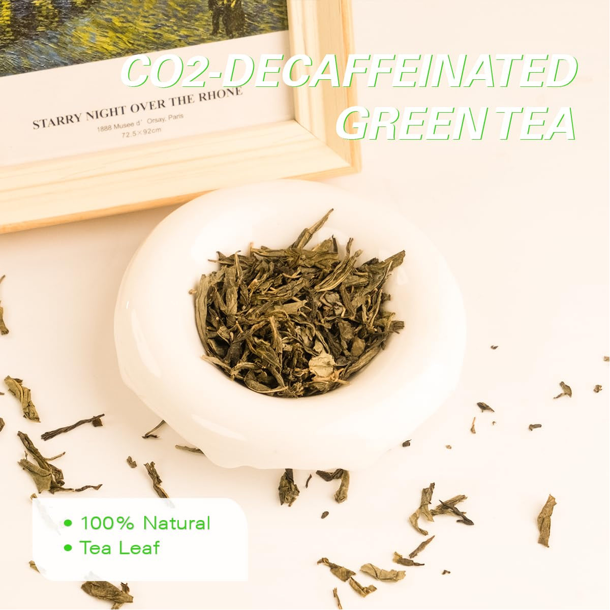 WT WEETEE CO2 decaffeination preserves delicate green tea flavor