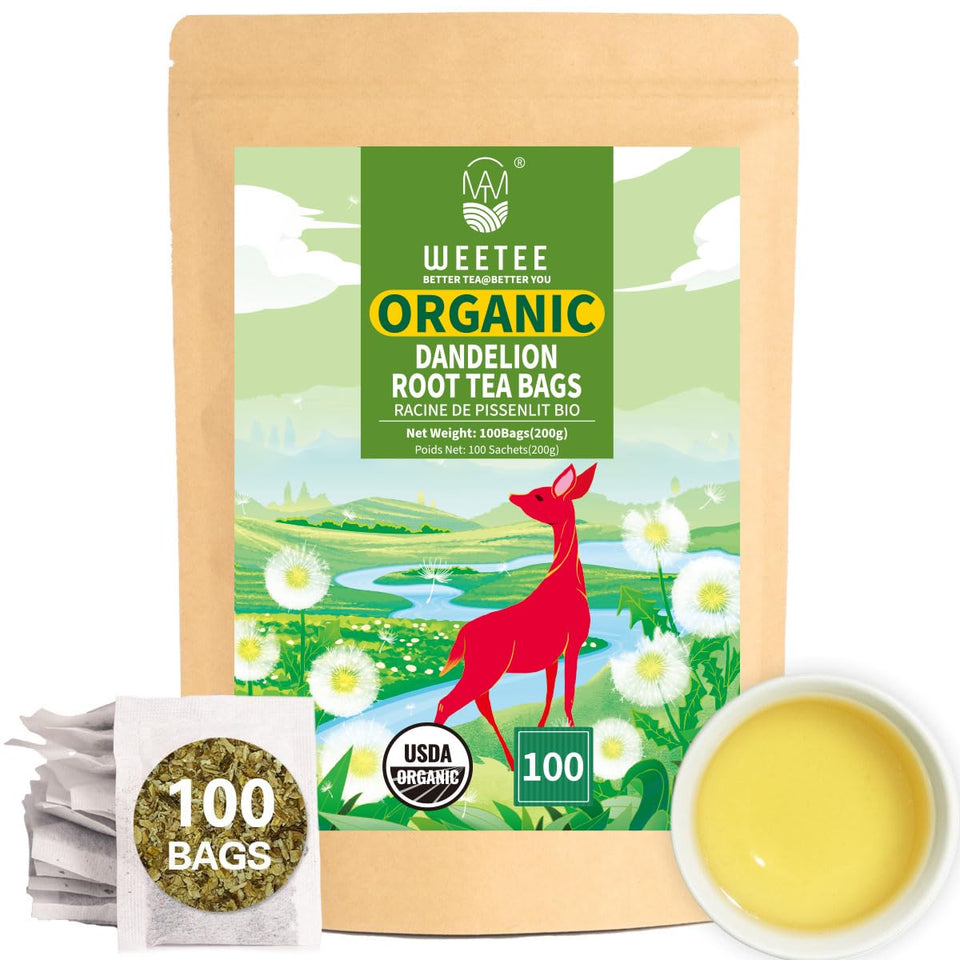 WT WEETEE dandelion tea bags in packaging for convenient daily brewing