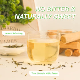 WT WEETEE decaf loose leaf tea brewing with gentle aroma