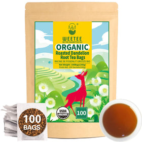 WT WEETEE organic roasted dandelion tea bags ready for caffeine-free ritual