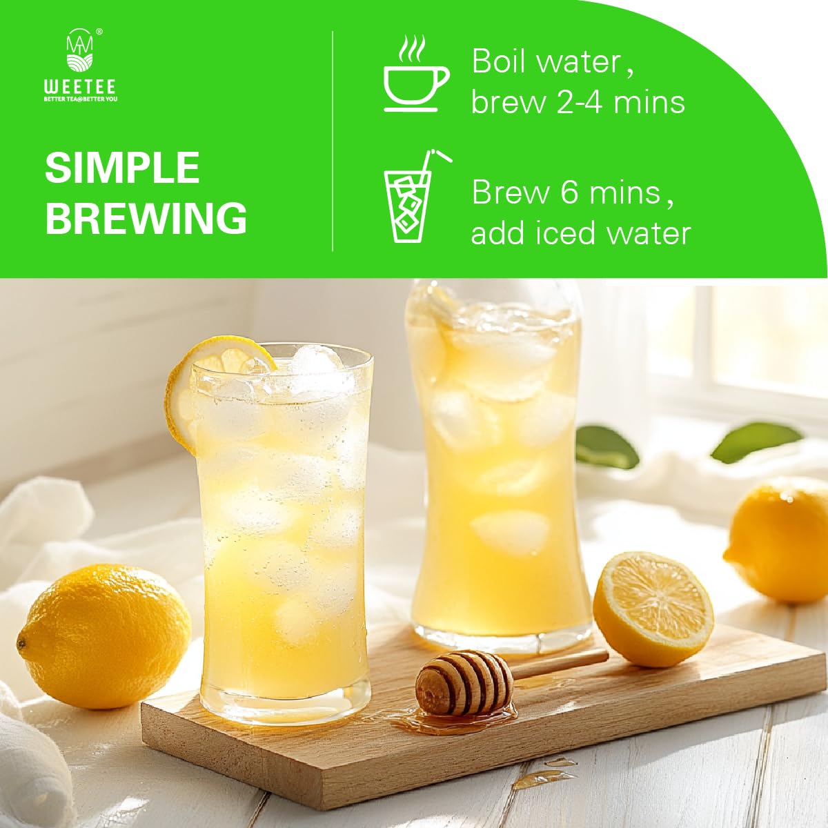 Chilled WT WEETEE tea served as refreshing iced tea