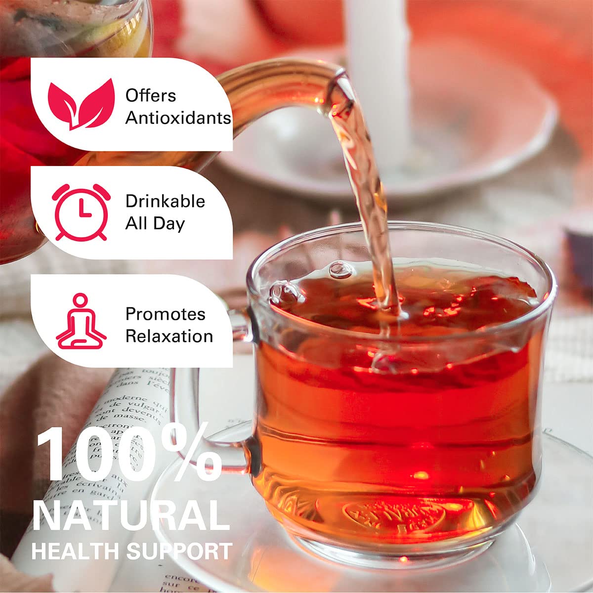 Tea bags in resealable kraft bag ready for daily use