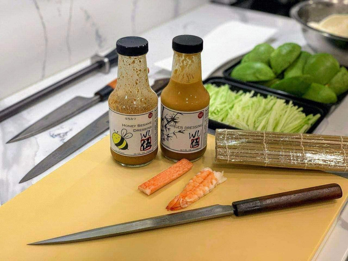 Wu Dressing label and ingredients highlight gluten-free and no preservatives