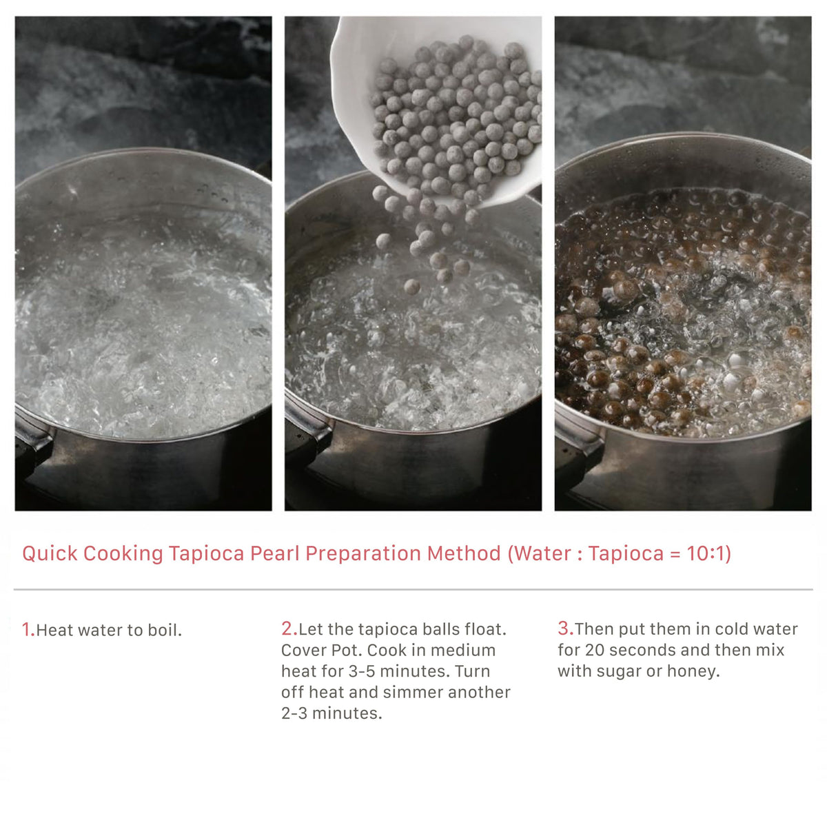 WuFuYuan Boba pearls in coffee show versatility for hot or cold drinks.