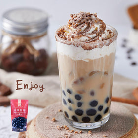 WuFuYuan Boba pearls ready to serve, ideal for gatherings.