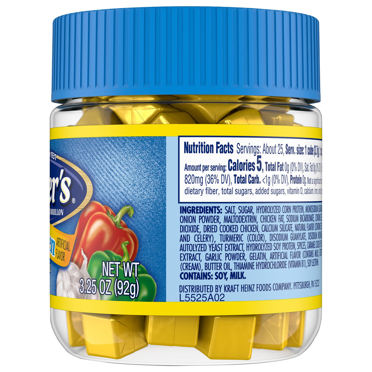 Wyler's Bouillon stacks illustrating easy portion control.