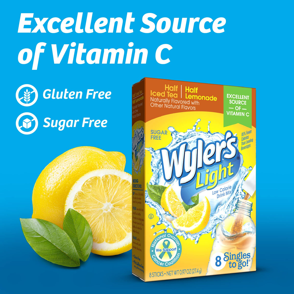 Wyler's Light 96 servings case packaging ready for office or gym